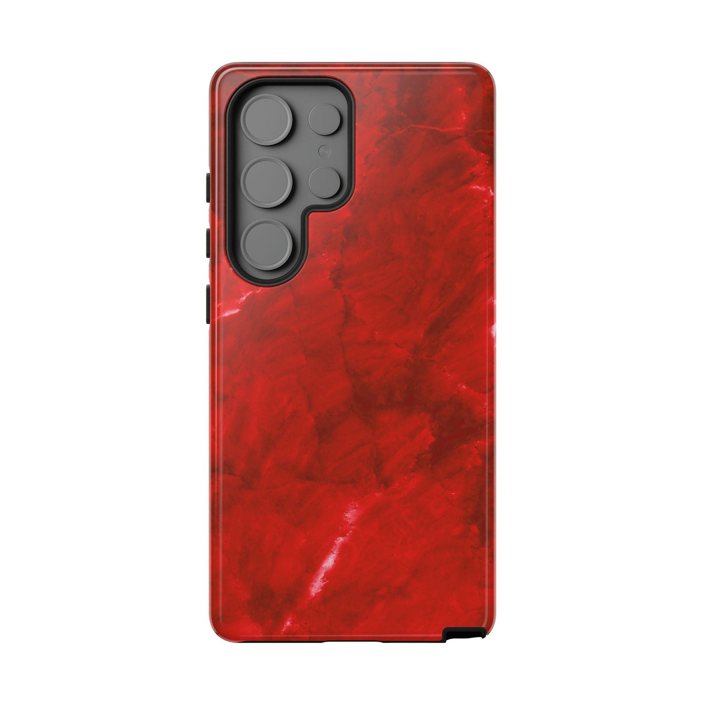 Bold Red Marble Samsung Galaxy Case – Luxe Modern Design with Vibrant Finish - BOGO Cases