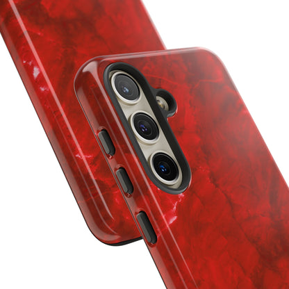 Bold Red Marble Samsung Galaxy Case – Luxe Modern Design with Vibrant Finish - BOGO Cases
