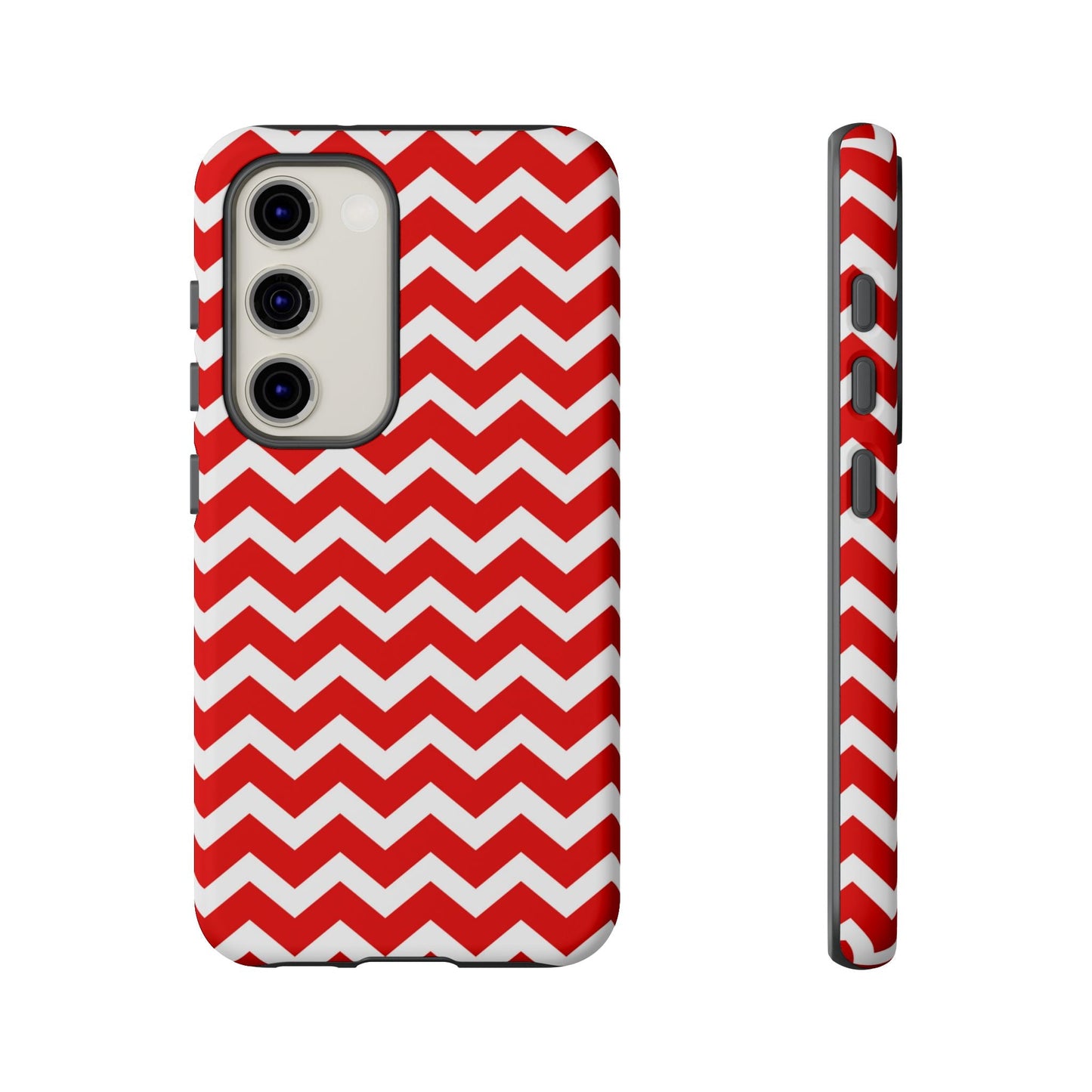 Bold Red & White Chevron – Modern Geometric Samsung Galaxy Case - BOGO Cases