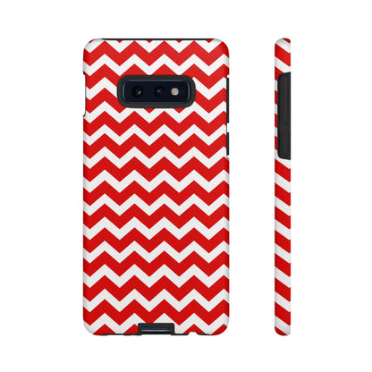 Bold Red & White Chevron – Modern Geometric Samsung Galaxy Case - BOGO Cases