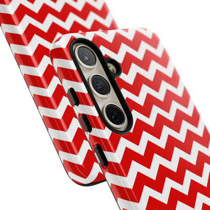 Bold Red & White Chevron – Modern Geometric Samsung Galaxy Case - BOGO Cases