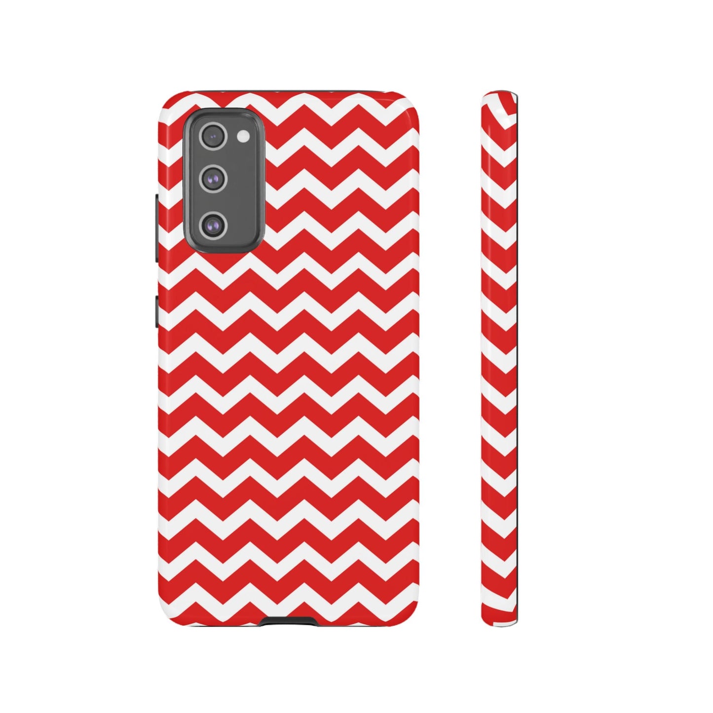 Bold Red & White Chevron – Modern Geometric Samsung Galaxy Case - BOGO Cases
