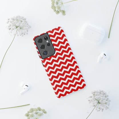 Bold Red & White Chevron – Modern Geometric Samsung Galaxy Case - BOGO Cases