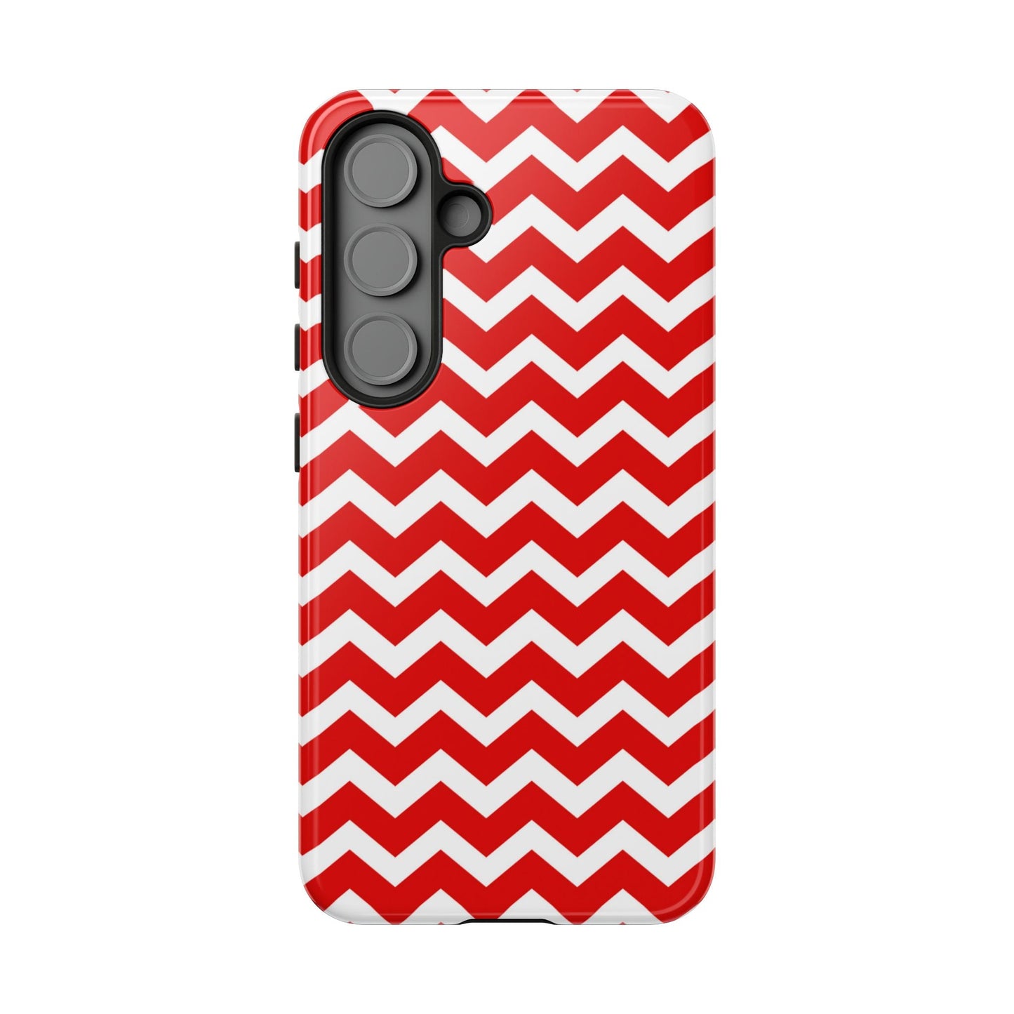 Bold Red & White Chevron – Modern Geometric Samsung Galaxy Case - BOGO Cases