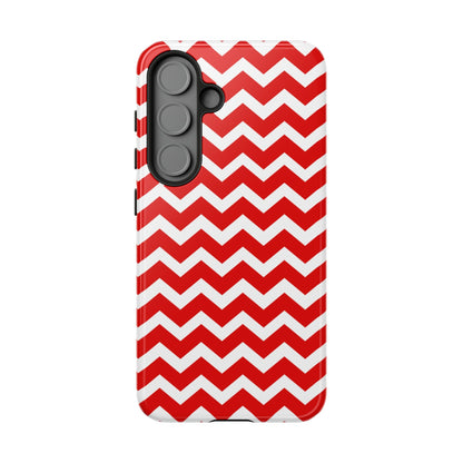 Bold Red & White Chevron – Modern Geometric Samsung Galaxy Case - BOGO Cases