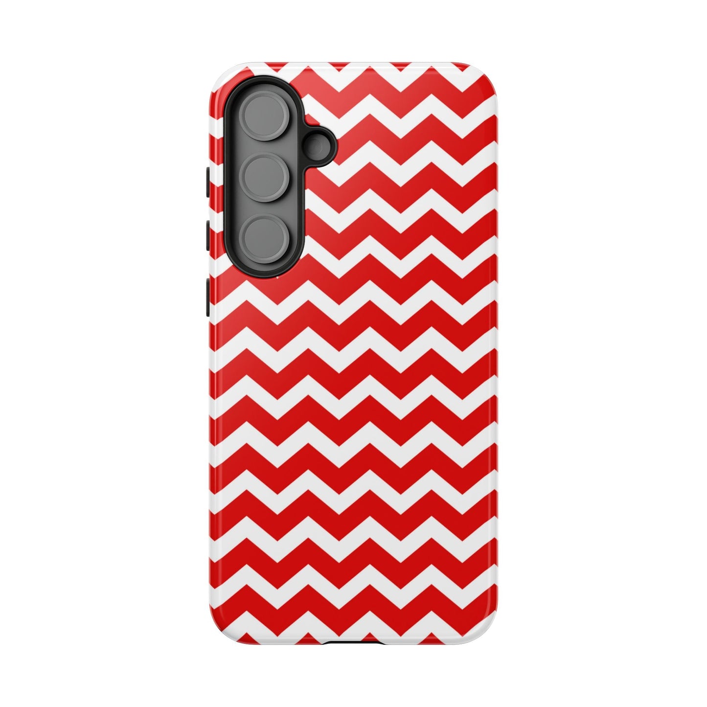 Bold Red & White Chevron – Modern Geometric Samsung Galaxy Case - BOGO Cases