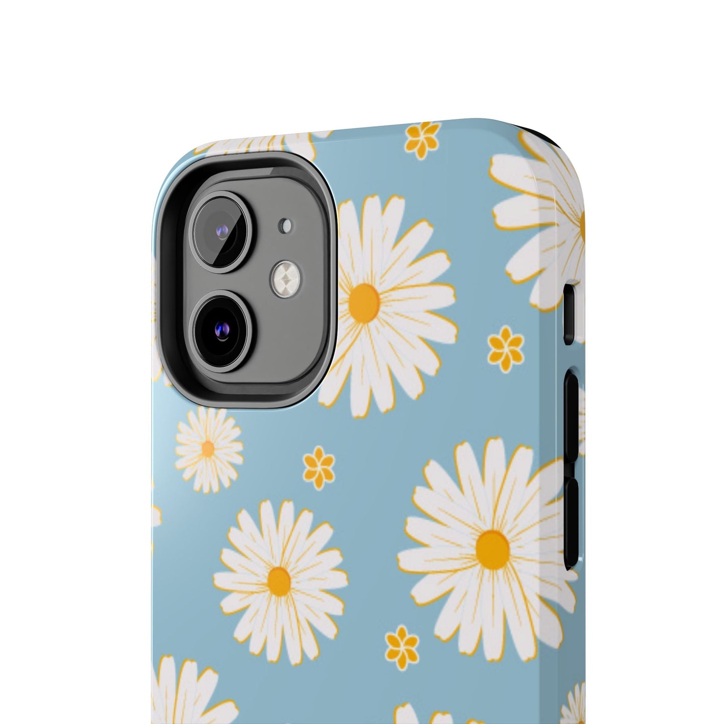 Bright Daisy iPhone Case – Light Blue Background, Shockproof and Slim Design - BOGO Cases