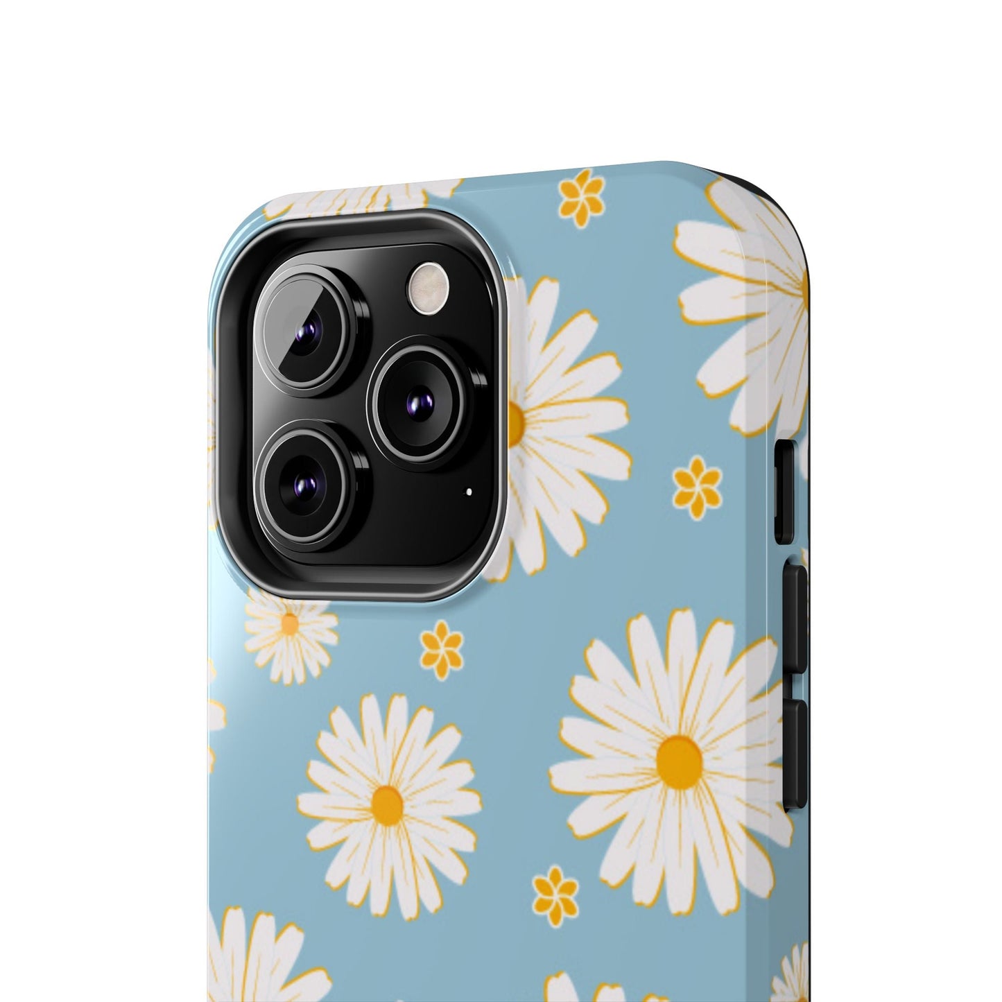 Bright Daisy iPhone Case – Light Blue Background, Shockproof and Slim Design - BOGO Cases