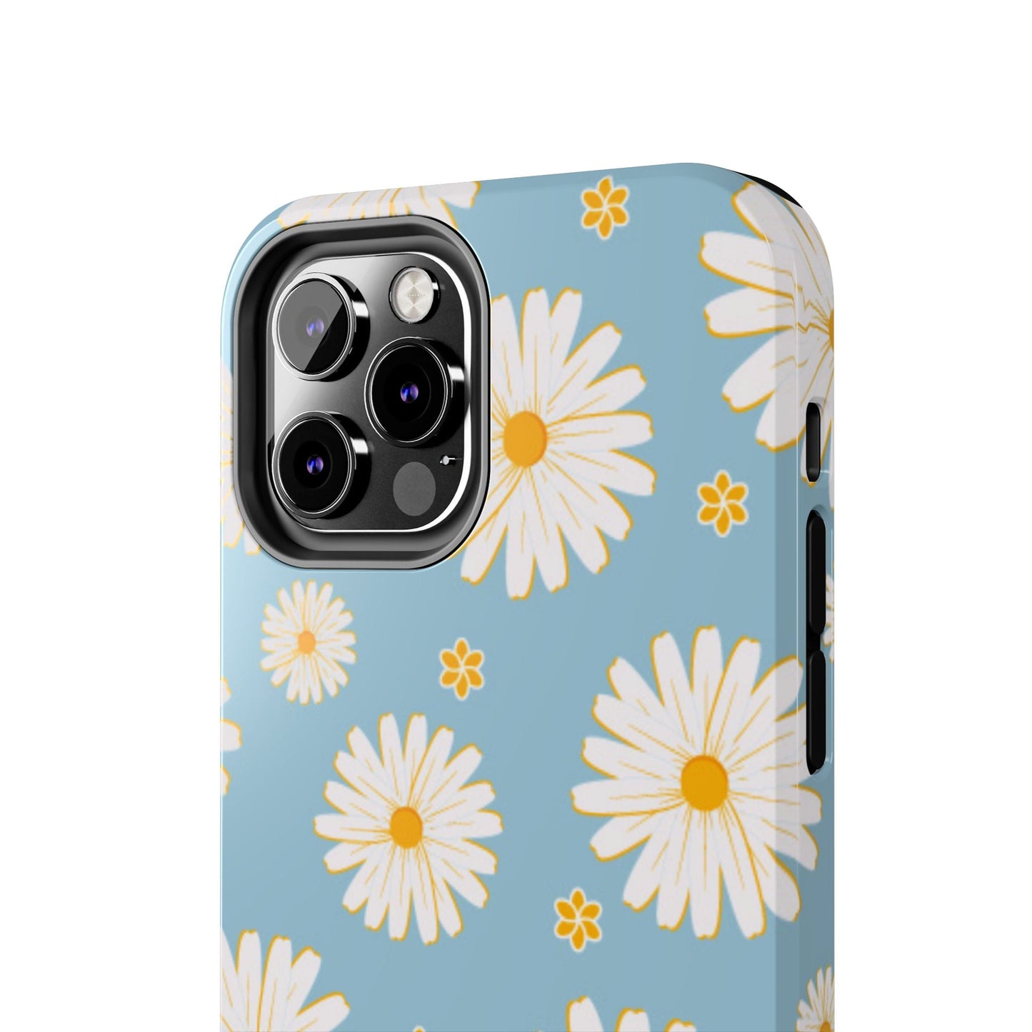 Bright Daisy iPhone Case – Light Blue Background, Shockproof and Slim Design - BOGO Cases