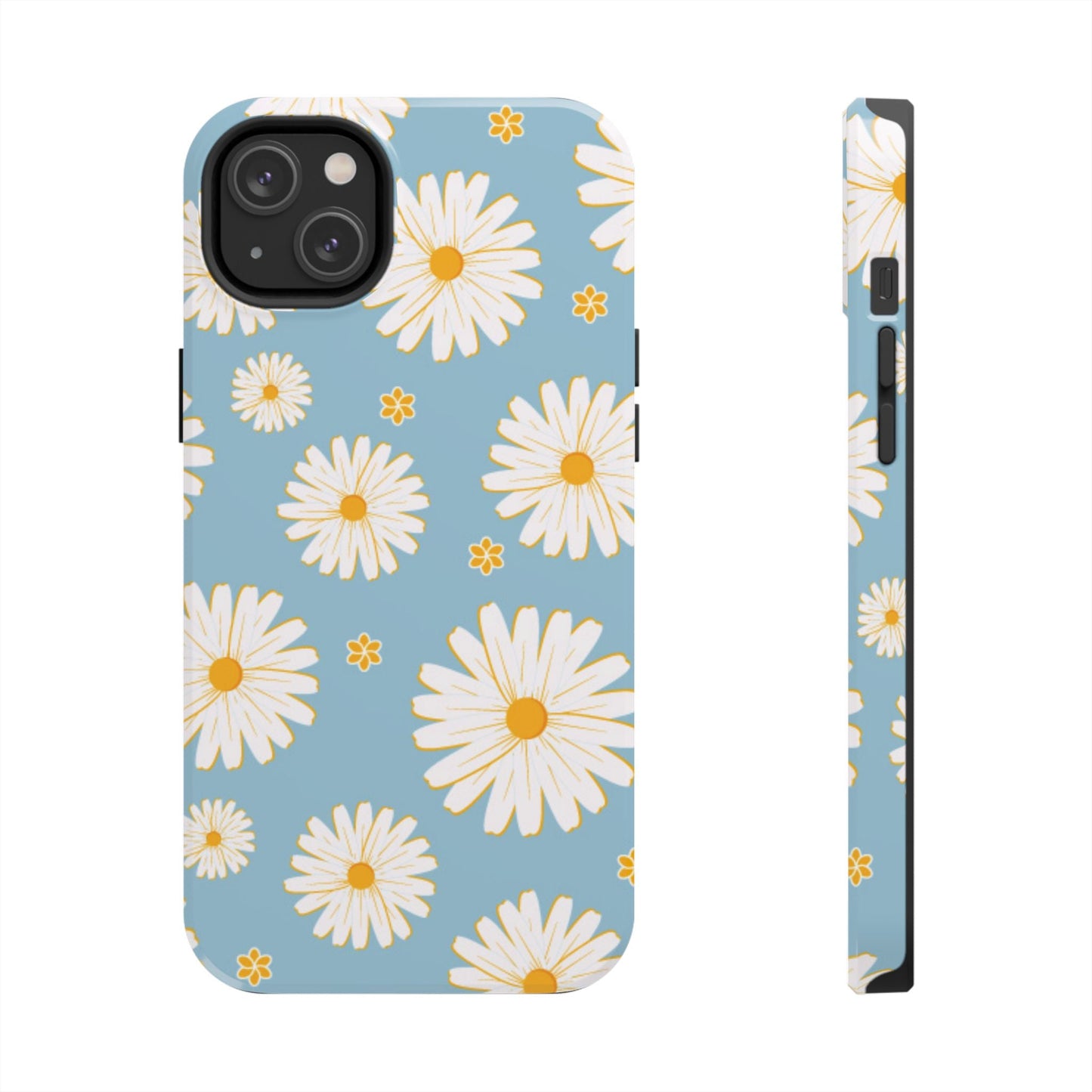 Bright Daisy iPhone Case – Light Blue Background, Shockproof and Slim Design - BOGO Cases