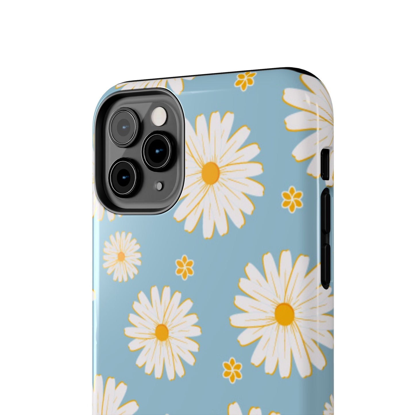 Bright Daisy iPhone Case – Light Blue Background, Shockproof and Slim Design - BOGO Cases