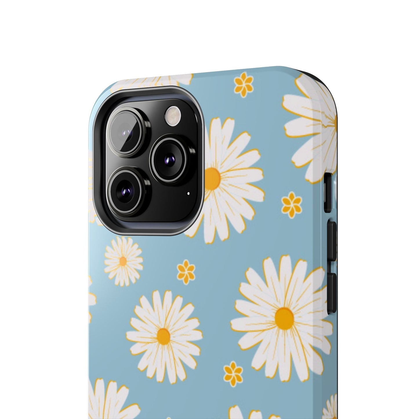 Bright Daisy iPhone Case – Light Blue Background, Shockproof and Slim Design - BOGO Cases