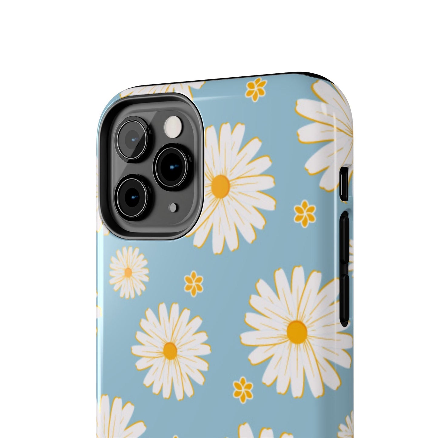 Bright Daisy iPhone Case – Light Blue Background, Shockproof and Slim Design - BOGO Cases