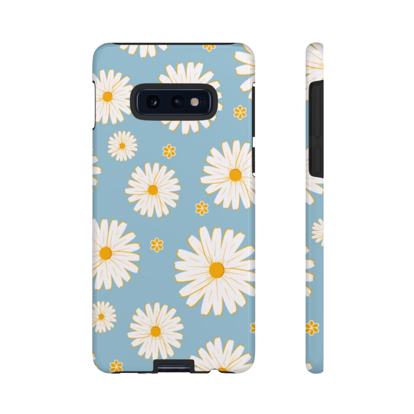 Bright Daisy Samsung Galaxy Case – Light Blue Background, Shockproof and Slim Design - BOGO Cases