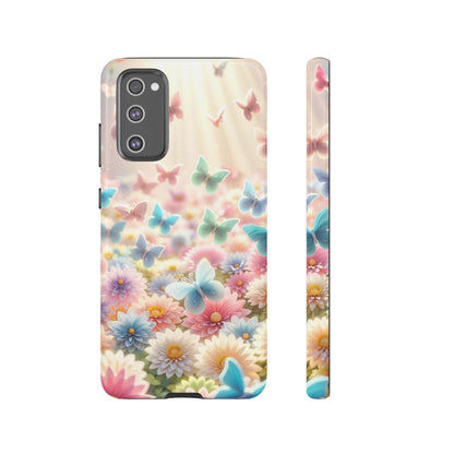 Butterfly Blossom Samsung Case - Pastel Floral Protective Cover - BOGO Cases