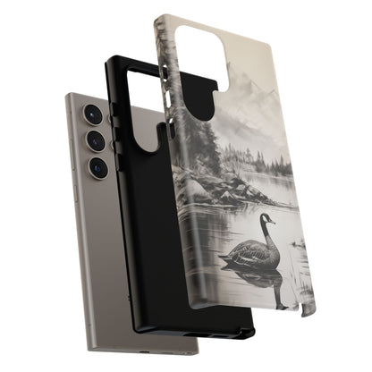 Canadian Goose Phone Case - Charcoal Sketch Design! - BOGO Cases