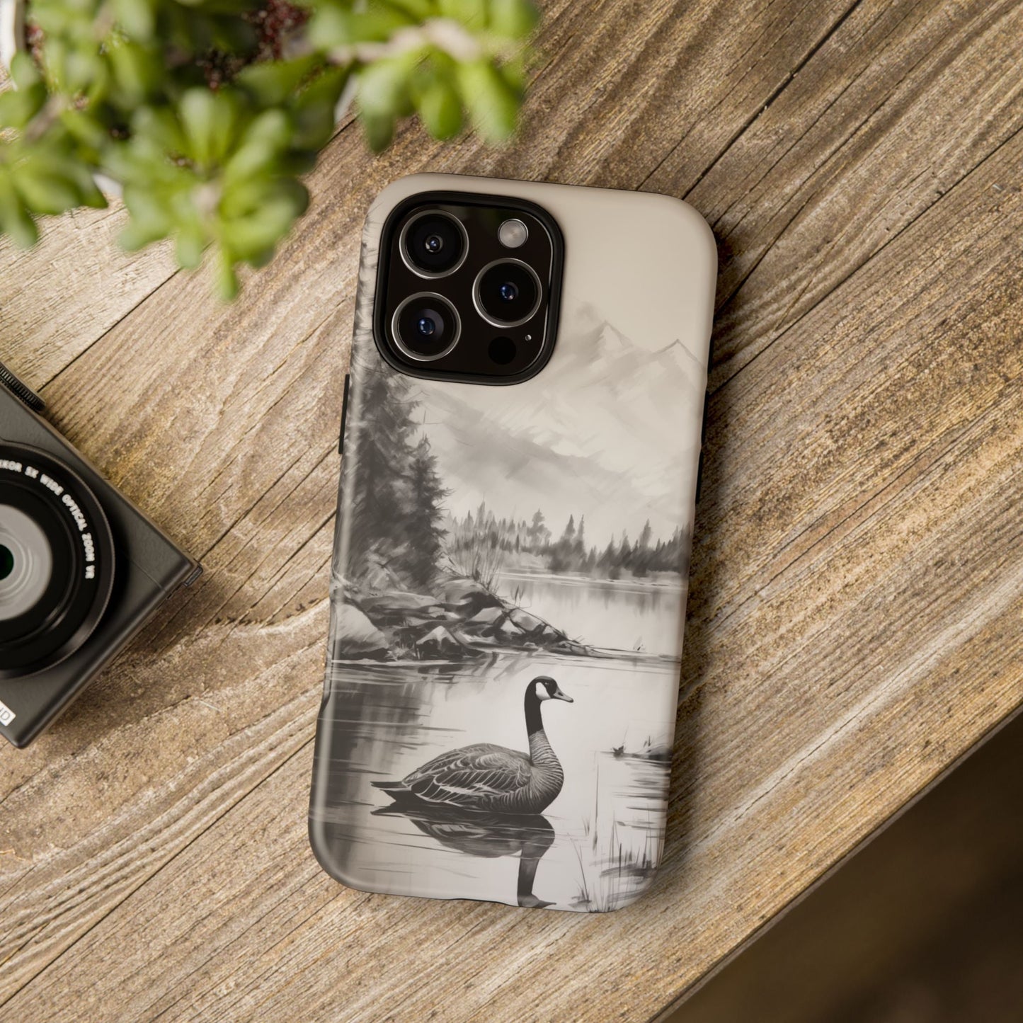 Canadian Goose Phone Case - Charcoal Sketch Design! - BOGO Cases