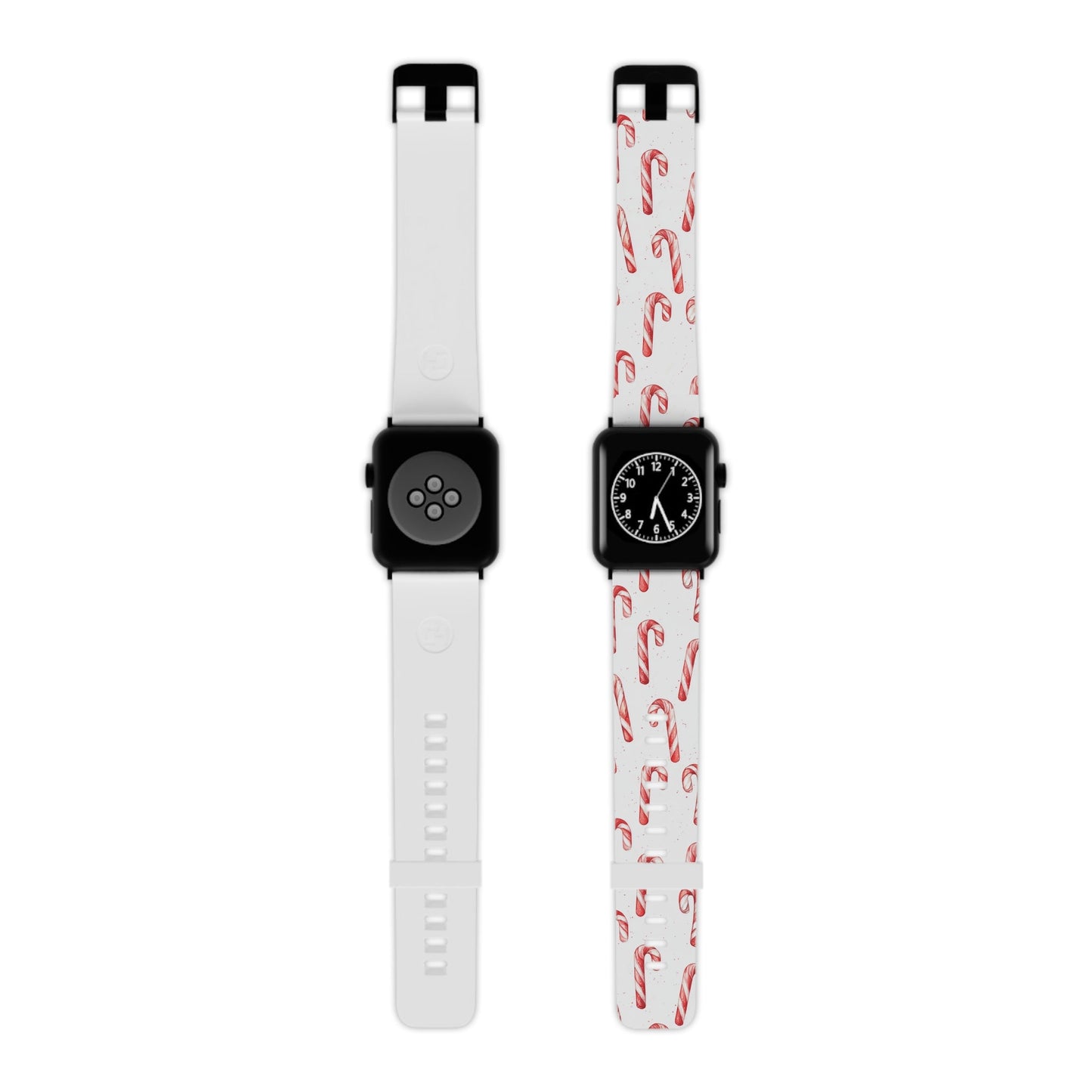 Candy Cane Christmas Pattern Apple Watch Band - BOGO Cases