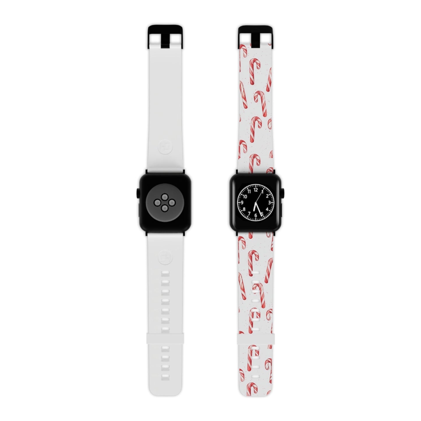Candy Cane Christmas Pattern Apple Watch Band - BOGO Cases
