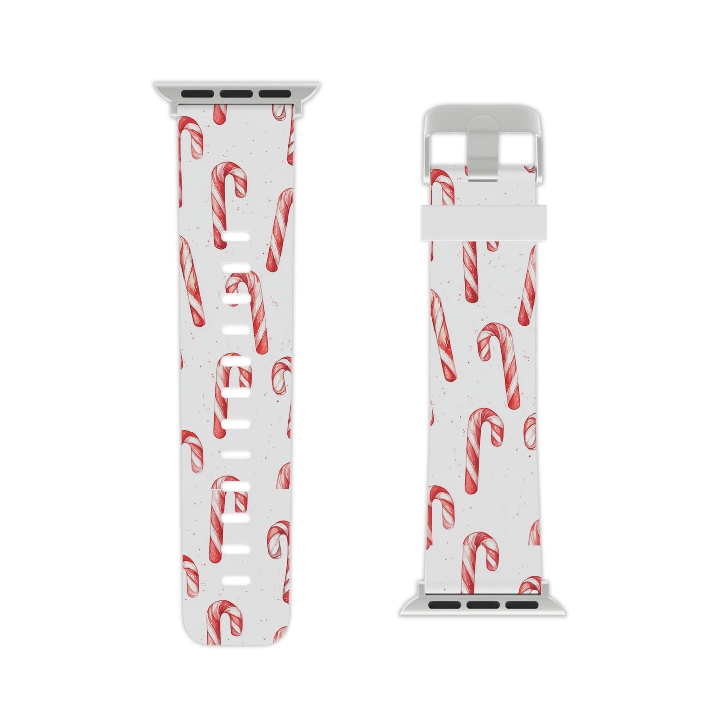 Candy Cane Christmas Pattern Apple Watch Band - BOGO Cases