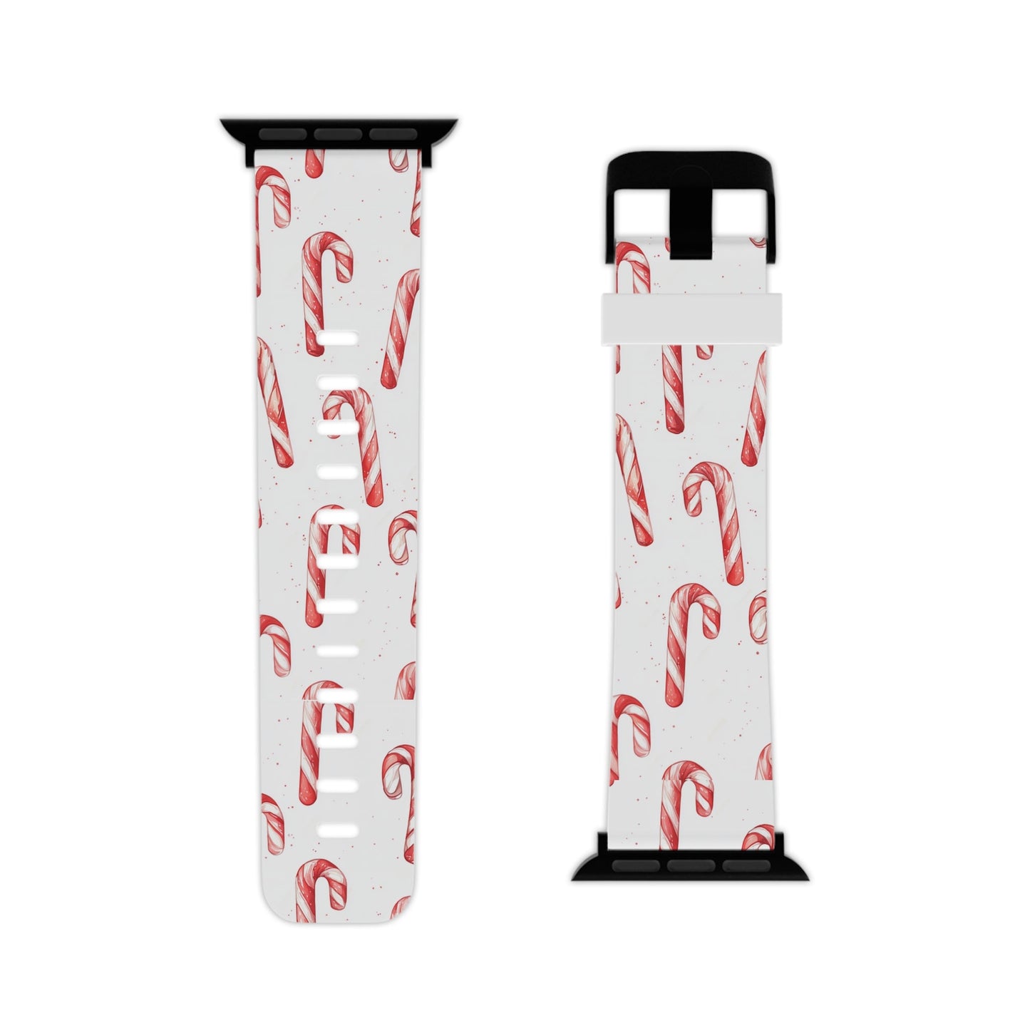 Candy Cane Christmas Pattern Apple Watch Band - BOGO Cases