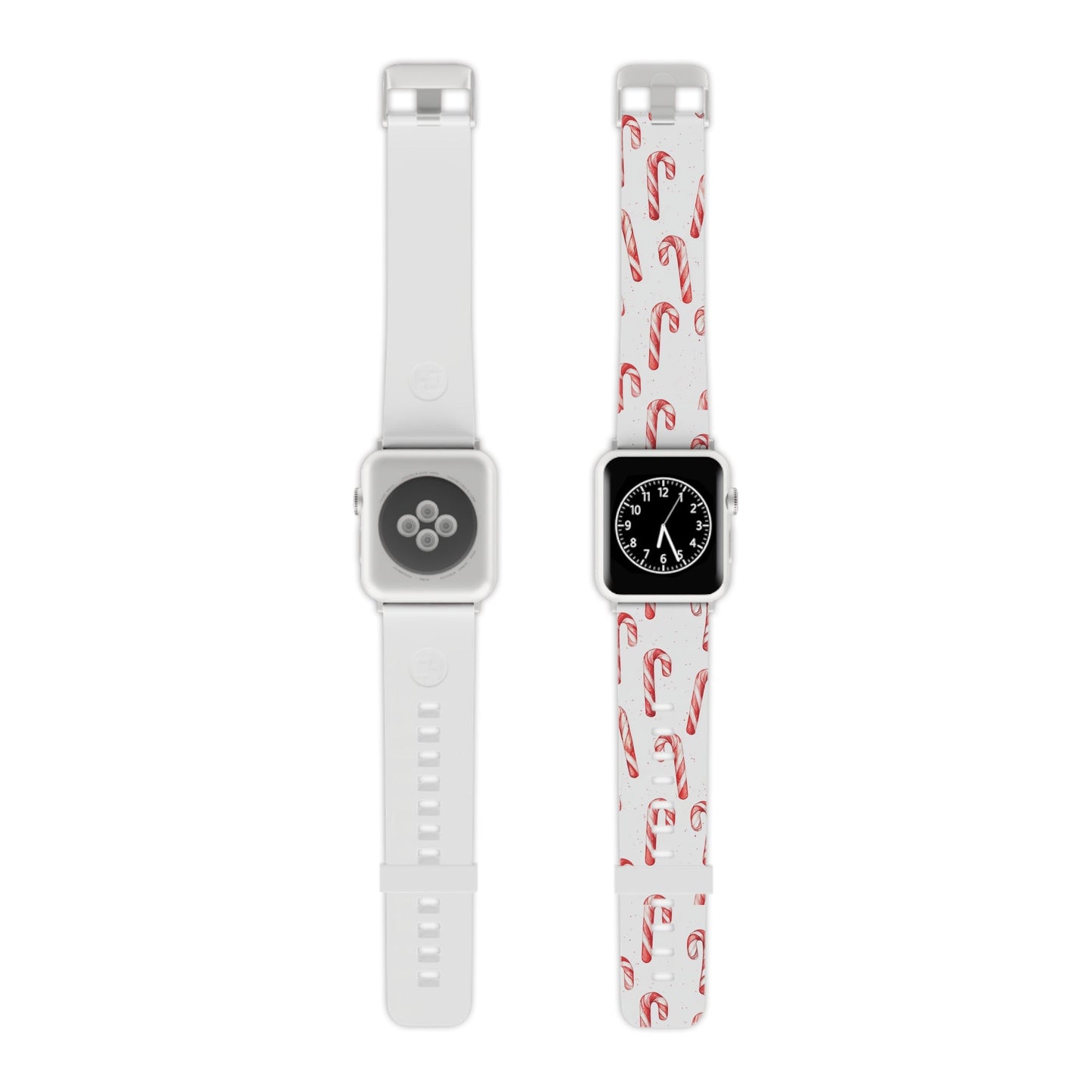 Candy Cane Christmas Pattern Apple Watch Band - BOGO Cases