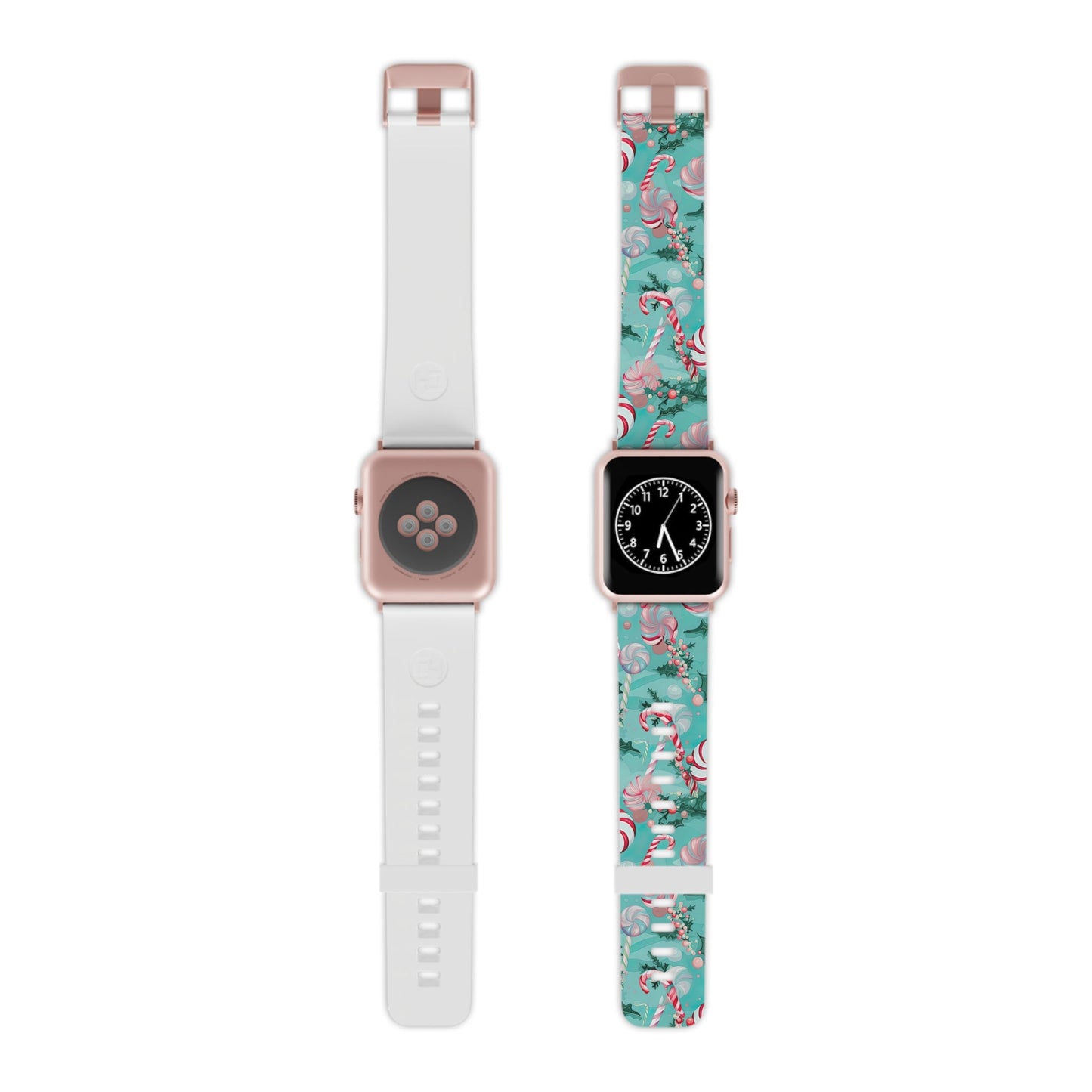 Candy Cane & Peppermint Holiday Delight Apple Watch Band - BOGO Cases