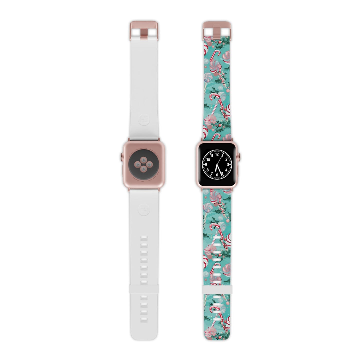 Candy Cane & Peppermint Holiday Delight Apple Watch Band - BOGO Cases