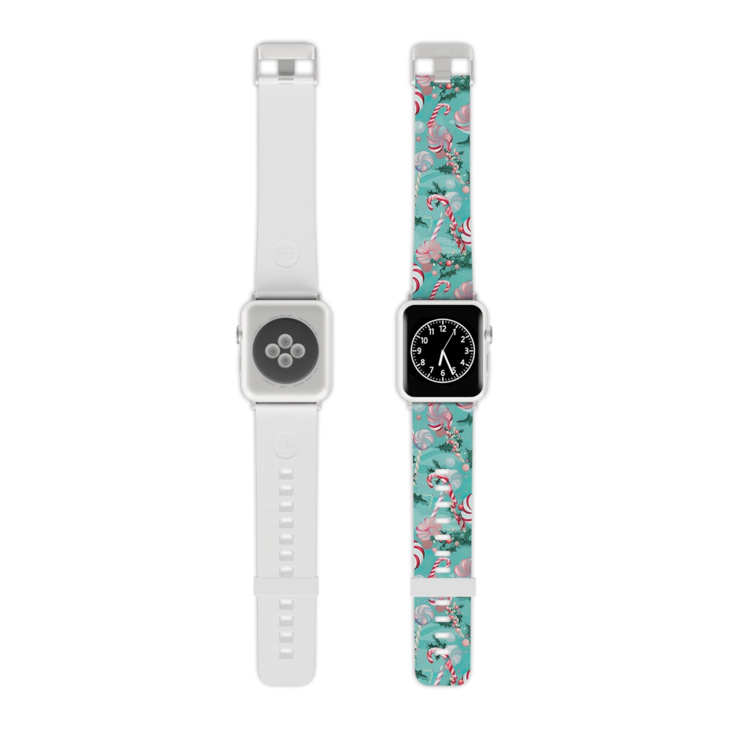 Candy Cane & Peppermint Holiday Delight Apple Watch Band - BOGO Cases