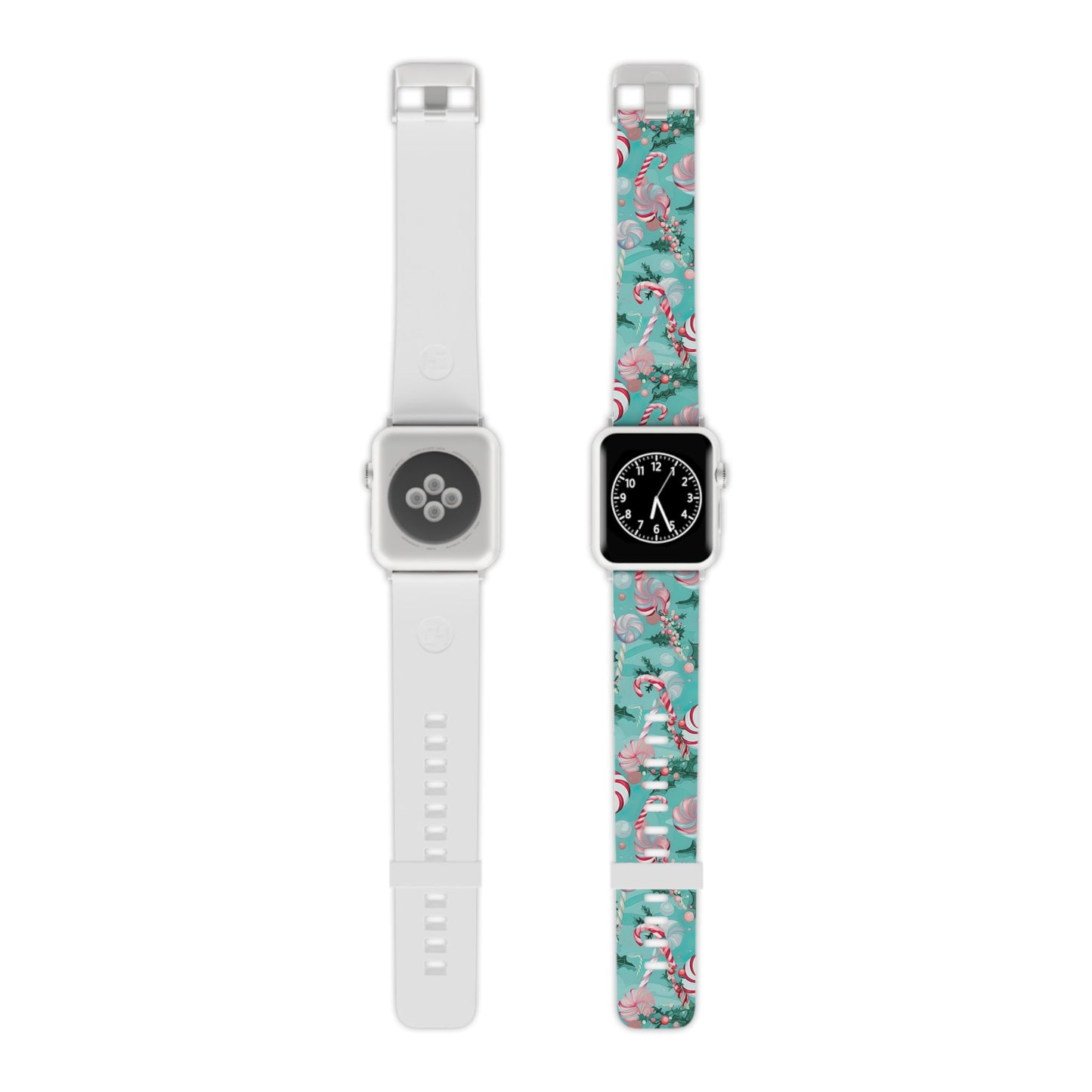 Candy Cane & Peppermint Holiday Delight Apple Watch Band - BOGO Cases