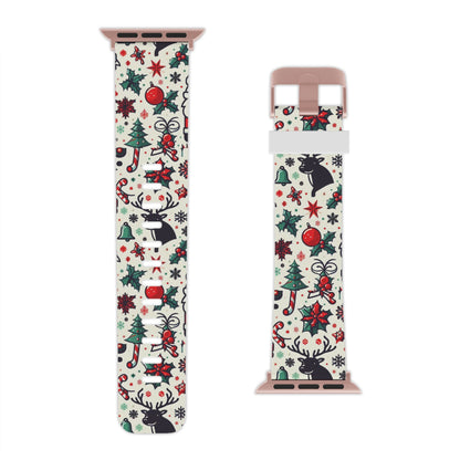 Cartoon Christmas Cheer Apple Watch Band - BOGO Cases