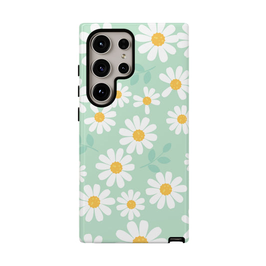 Charming Daisy Floral Tough Samsung Galaxy Case – Spring Pastel Design, Shockproof & Slim - BOGO Cases