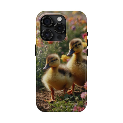 Charming Ducklings in Floral Garden - iPhone Case - BOGO Cases