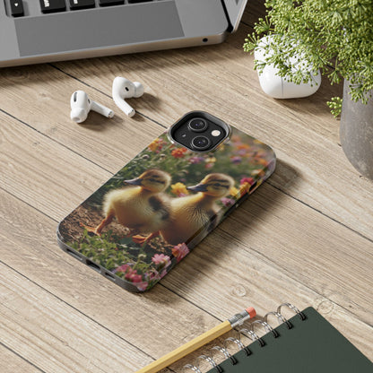 Charming Ducklings in Floral Garden - iPhone Case - BOGO Cases