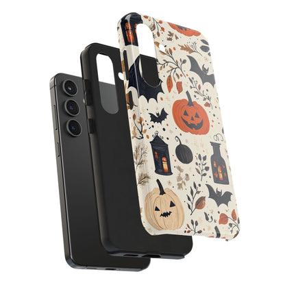 Charming Halloween iPhone Case – Pumpkin, Bats, and Spooky Lantern Design - BOGO Cases