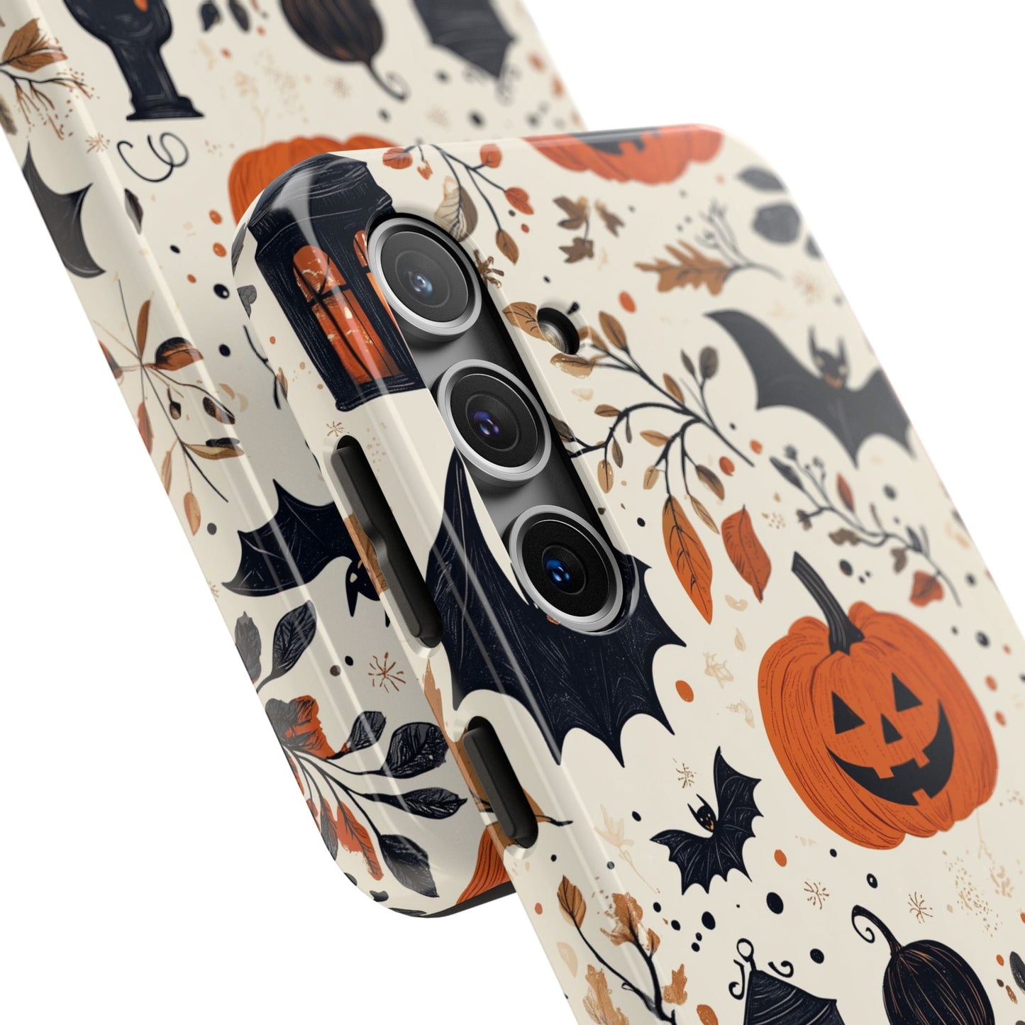 Charming Halloween iPhone Case – Pumpkin, Bats, and Spooky Lantern Design - BOGO Cases