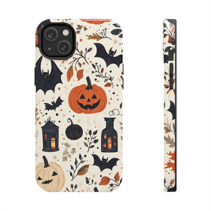 Charming Halloween iPhone Case – Pumpkin, Bats, and Spooky Lantern Design - BOGO Cases