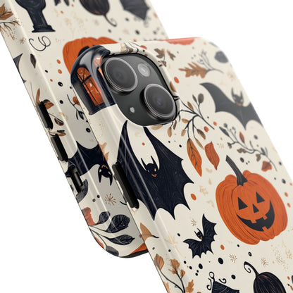 Charming Halloween iPhone Case – Pumpkin, Bats, and Spooky Lantern Design - BOGO Cases