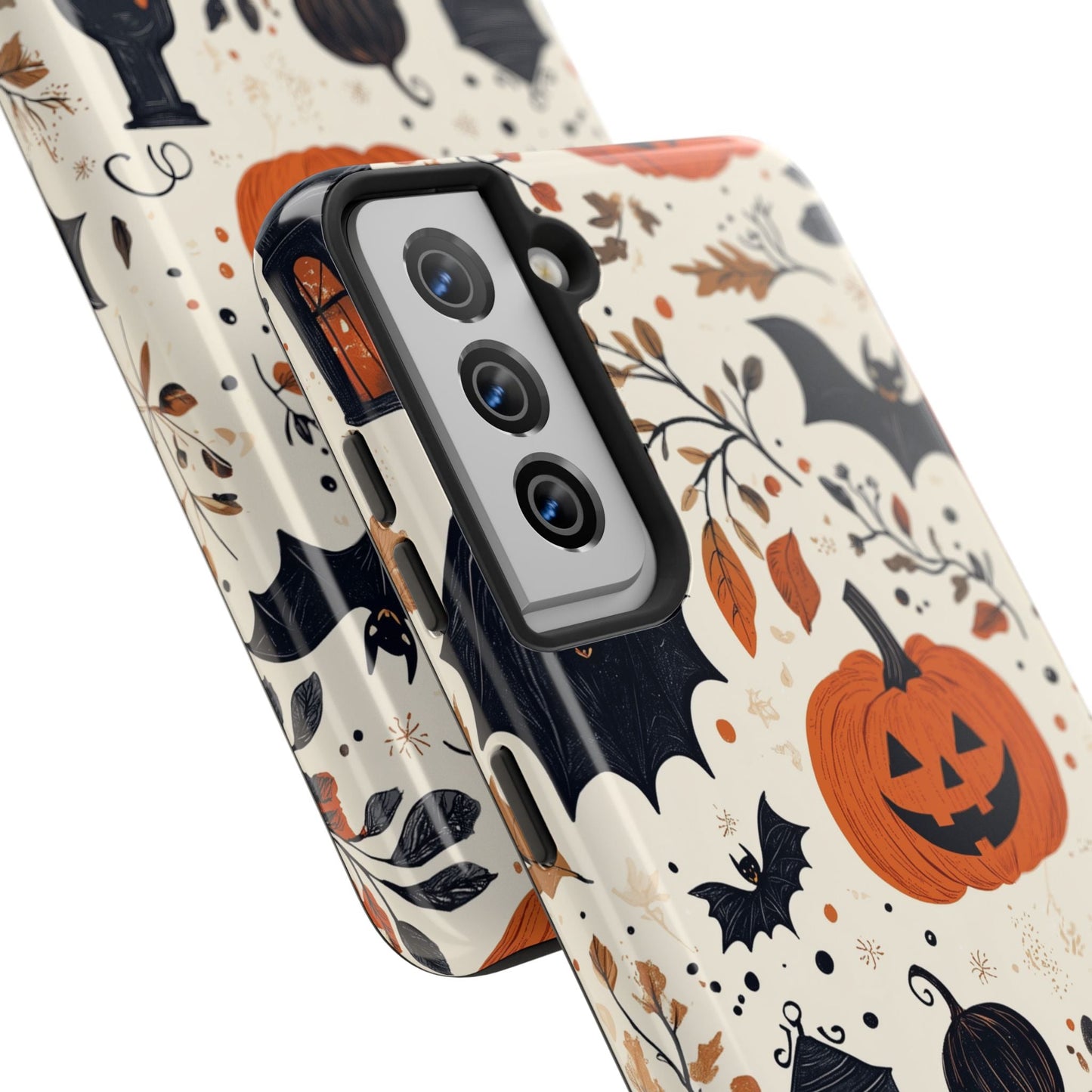 Charming Halloween iPhone Case – Pumpkin, Bats, and Spooky Lantern Design - BOGO Cases