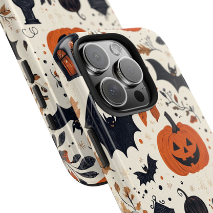 Charming Halloween iPhone Case – Pumpkin, Bats, and Spooky Lantern Design - BOGO Cases