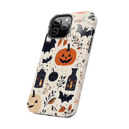 Charming Halloween iPhone Case – Pumpkin, Bats, and Spooky Lantern Design - BOGO Cases