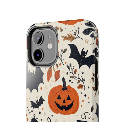 Charming Halloween iPhone Case – Pumpkin, Bats, and Spooky Lantern Design - BOGO Cases