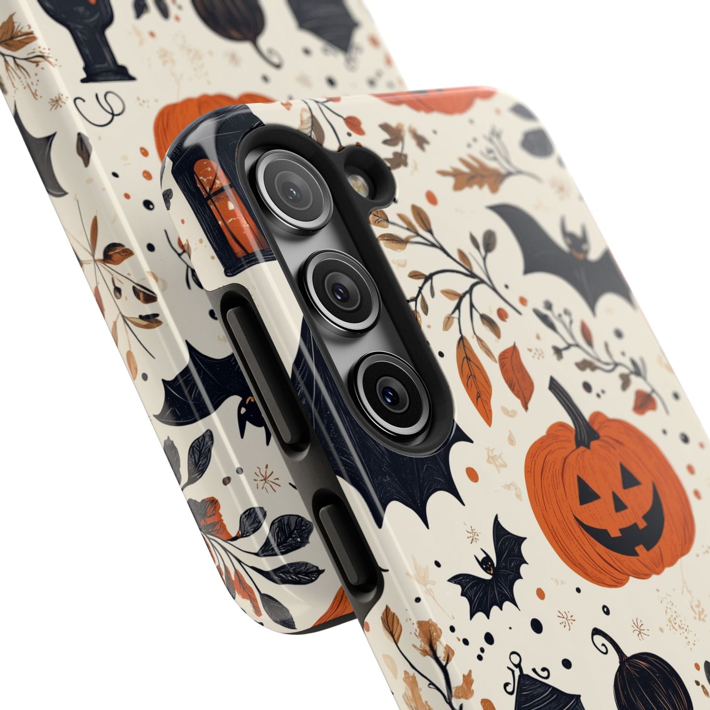 Charming Halloween iPhone Case – Pumpkin, Bats, and Spooky Lantern Design - BOGO Cases