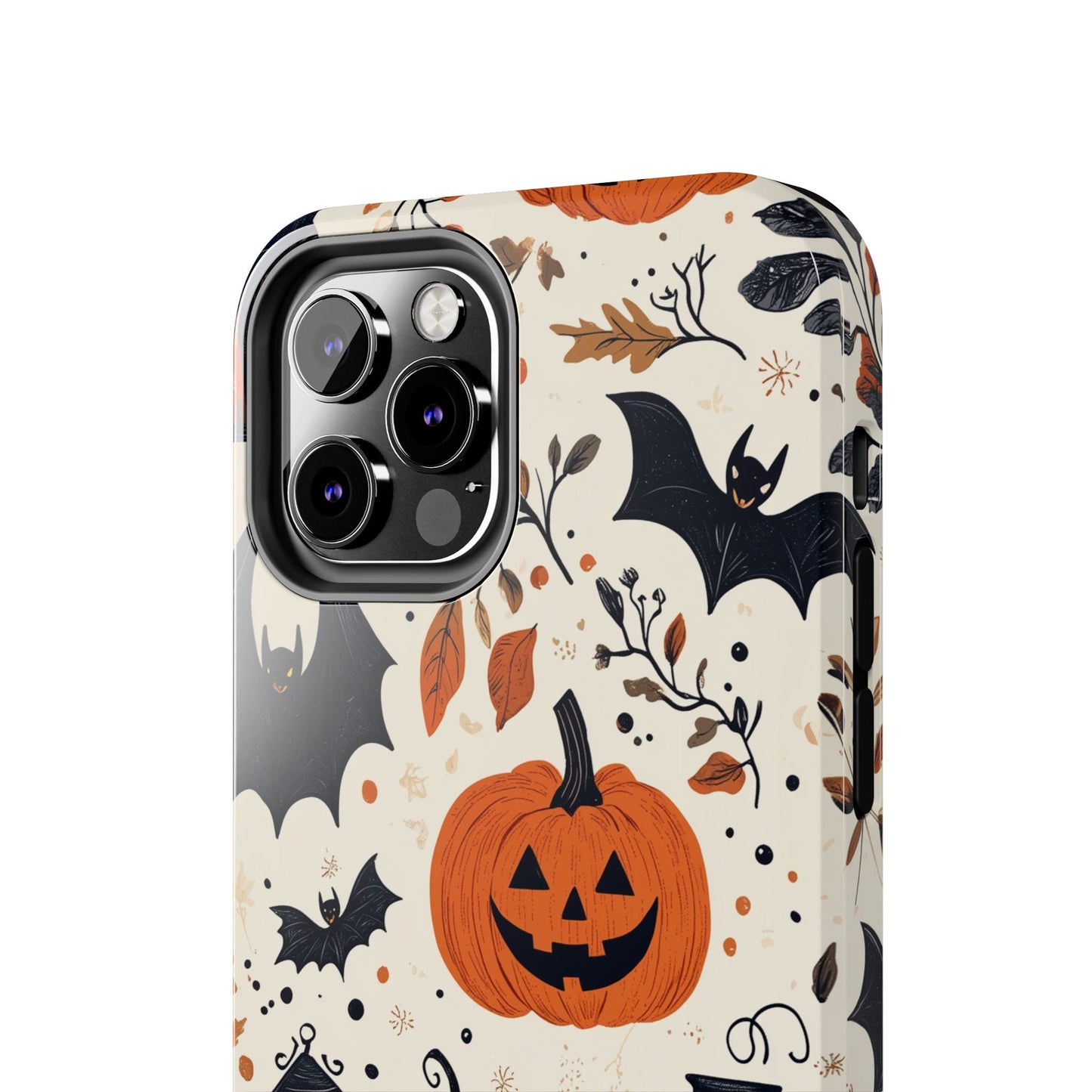 Charming Halloween iPhone Case – Pumpkin, Bats, and Spooky Lantern Design - BOGO Cases