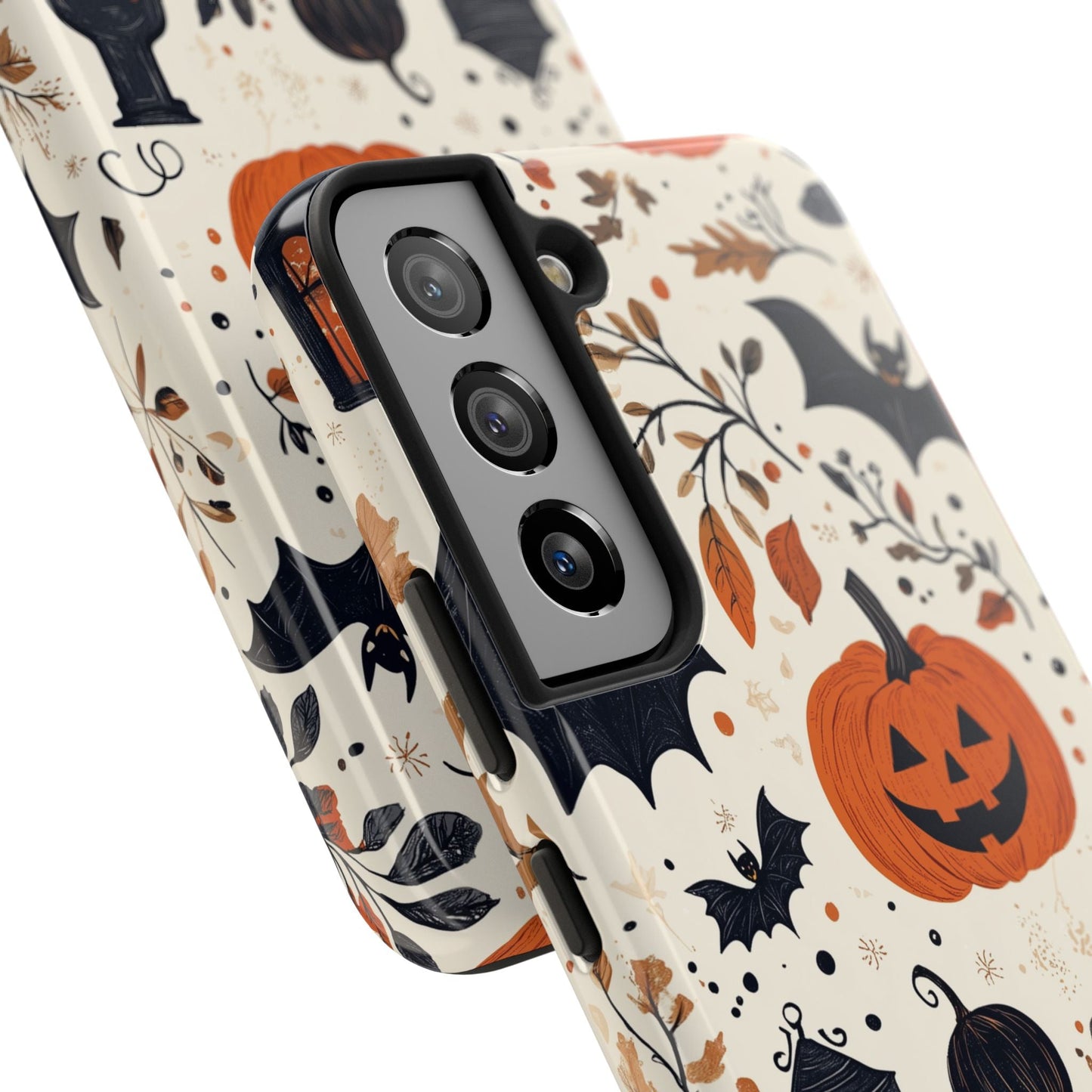 Charming Halloween iPhone Case – Pumpkin, Bats, and Spooky Lantern Design - BOGO Cases