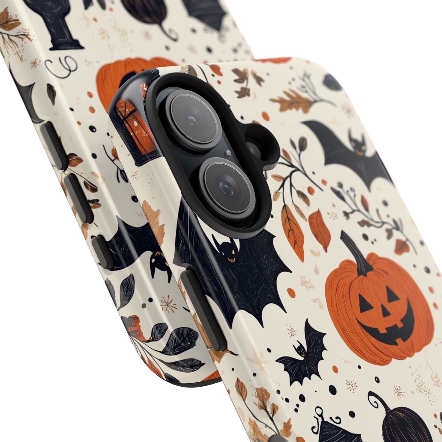 Charming Halloween iPhone Case – Pumpkin, Bats, and Spooky Lantern Design - BOGO Cases