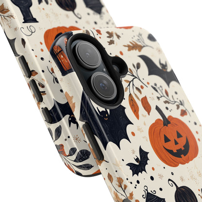 Charming Halloween iPhone Case – Pumpkin, Bats, and Spooky Lantern Design - BOGO Cases