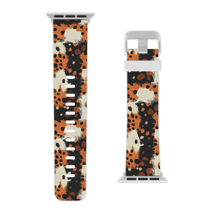 Cheetah Plaid Brown & Black Pattern Apple Watch Band - BOGO Cases