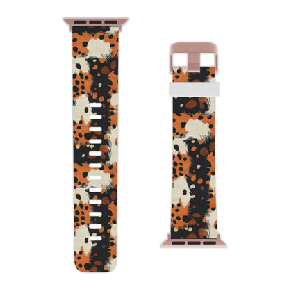 Cheetah Plaid Brown & Black Pattern Apple Watch Band - BOGO Cases