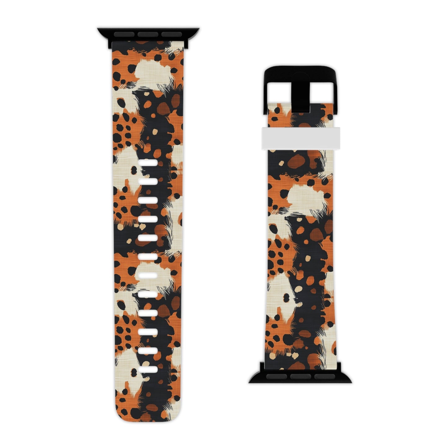 Cheetah Plaid Brown & Black Pattern Apple Watch Band - BOGO Cases